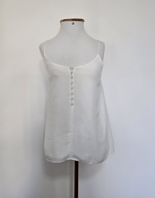 BLUSA BRANCA BOTÕES ALCINHA