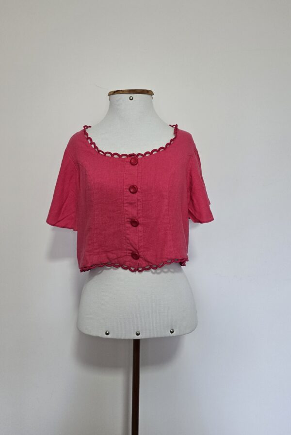 BLUSA ROSA BOTÕES