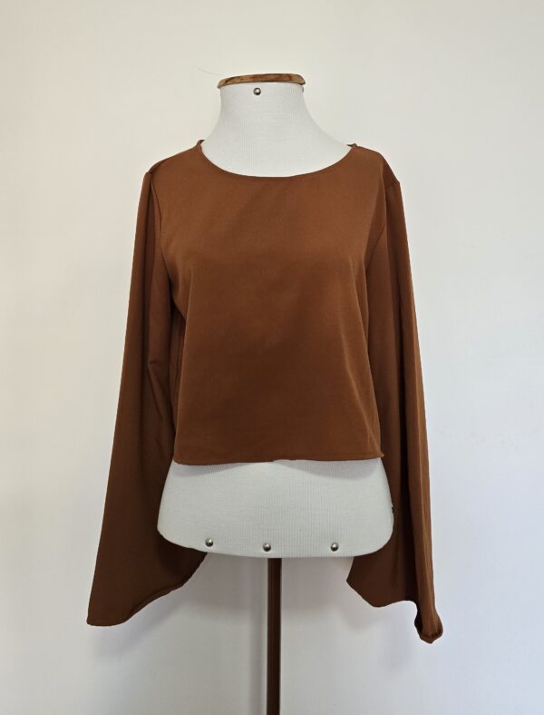 BLUSA MARROM BOHO