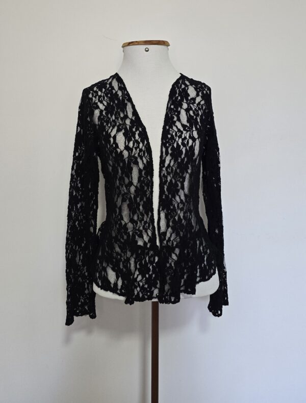 CARDIGAN PRETO RENDA