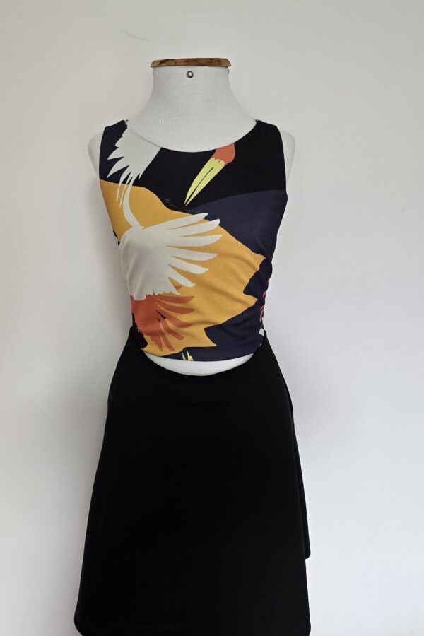 VESTIDO PRETO COM ESTAMPA