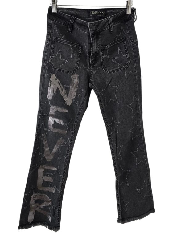 CALÇA JEANS PRETA
